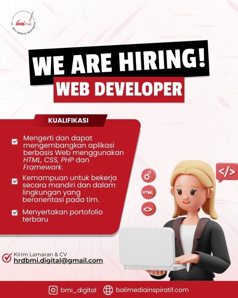 Lowongan Pekerjaan Web Developer di Bali Media Inspiratif - Loker ...