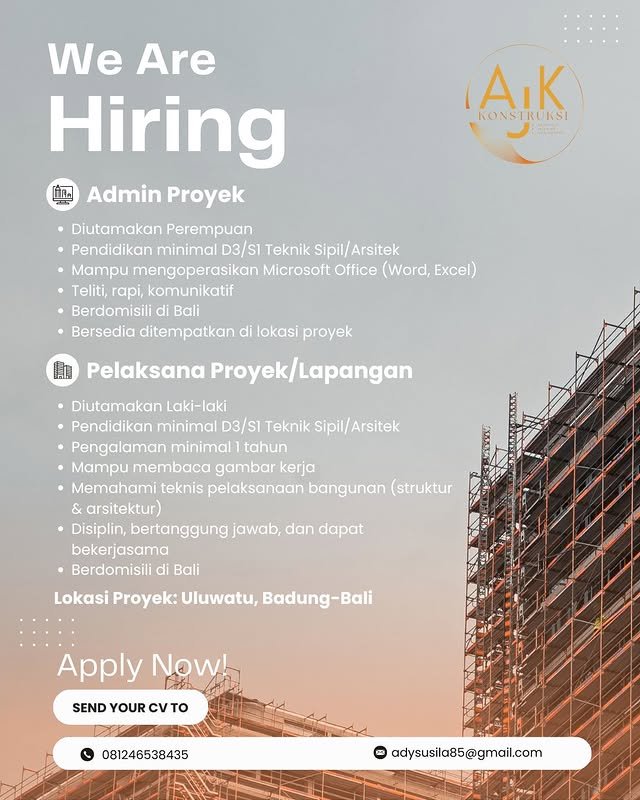 Lowongan Pekerjaan di Imas Artcon Bali, Uluwatu, Bali