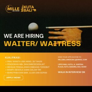 Lowongan Pekerjaan di Mille Billiards, Kuta, Bali