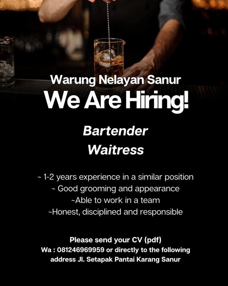 Lowongan Pekerjaan di Warung Nelayan, Sanur, Bali