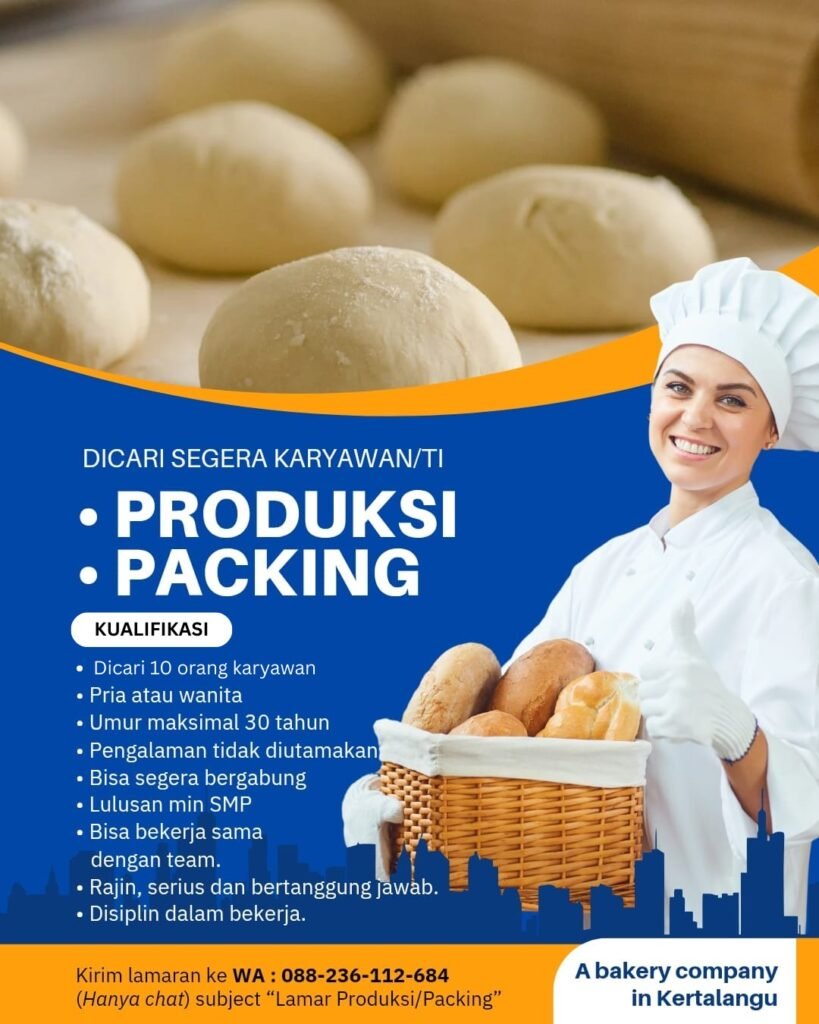 Lowongan Pekerjaan di Perusahaan Roti, Kertalangu, Bali