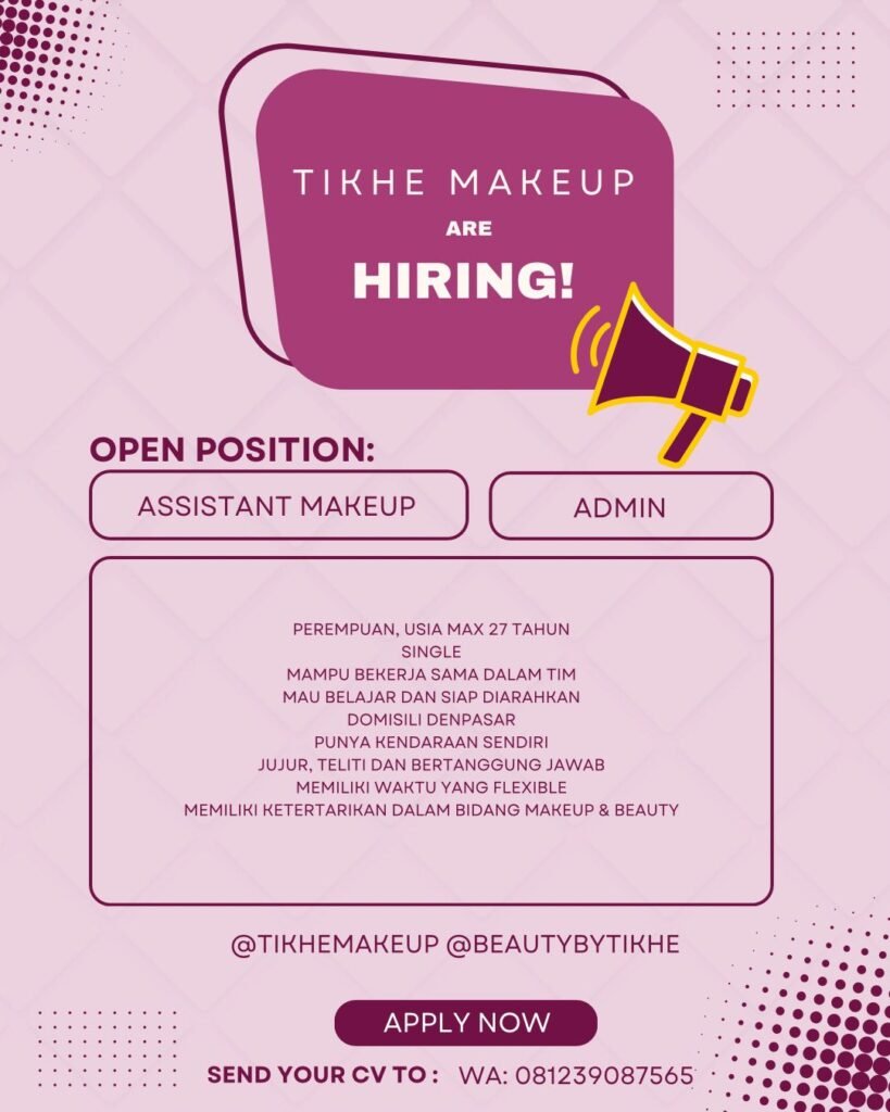 Lowongan Pekerjaan di Tikhe Makeup, Denpasar, Bali