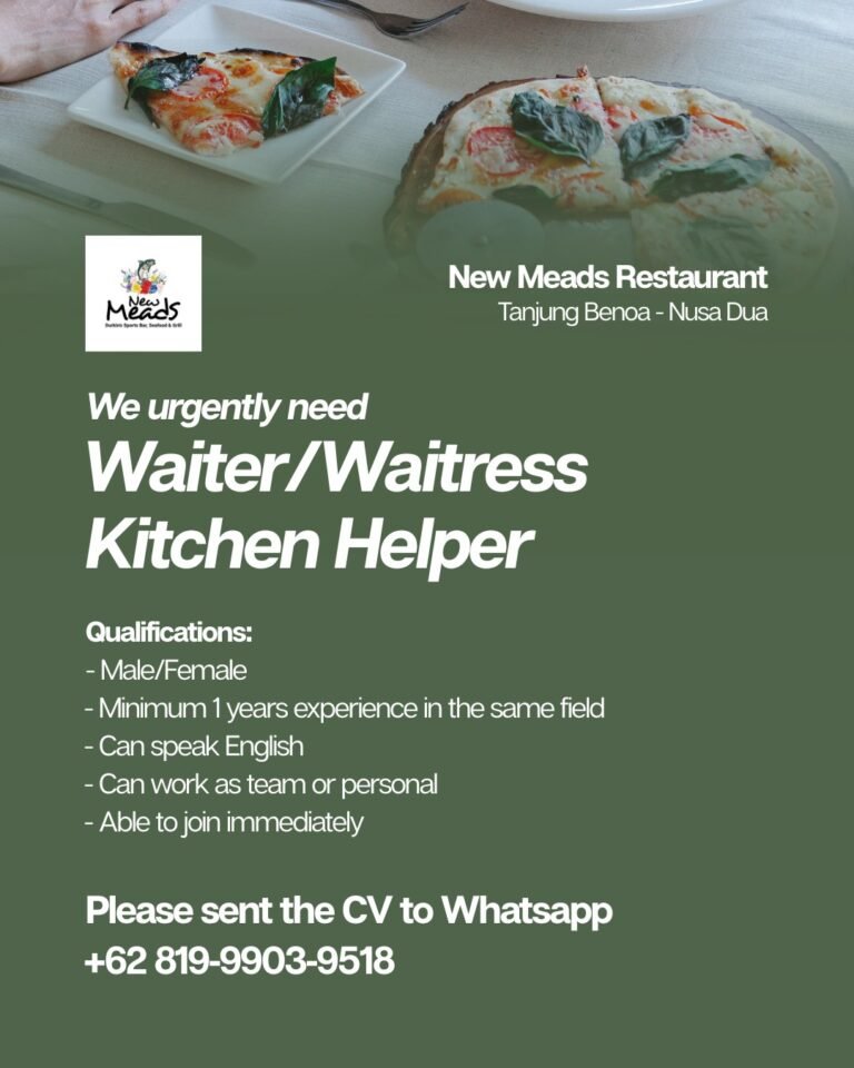Lowongan Pekerjaan di New Meads Restaurant, Tanjung Benoa - Nusa Dua, Bali