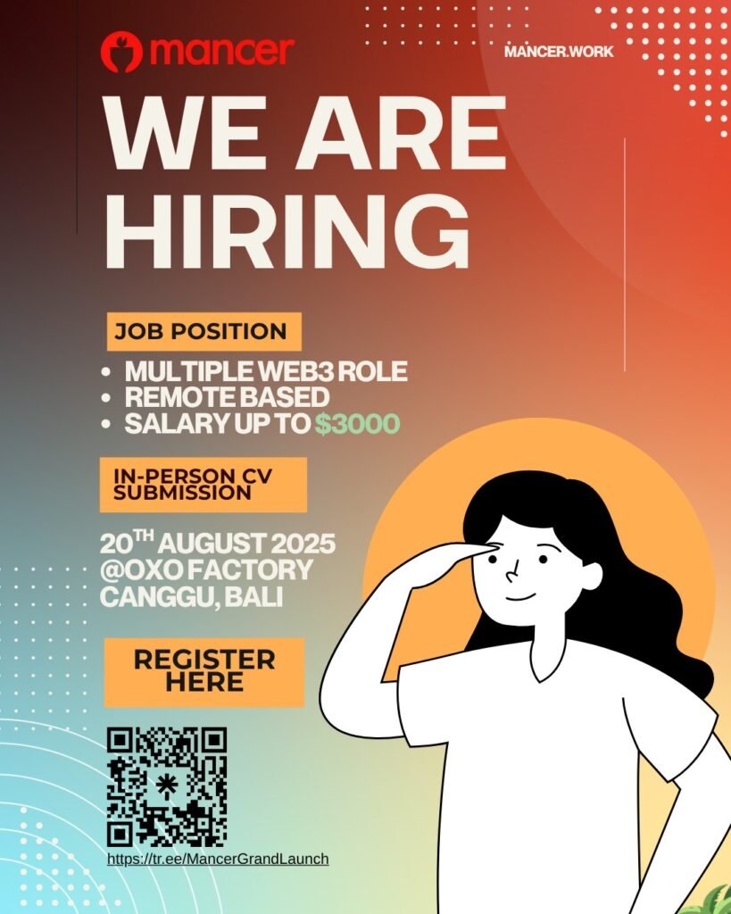 Lowongan Pekerjaan Web3 di Mancer Job Expo, Canggu, Bali