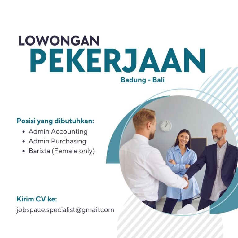 Lowongan Pekerjaan Admin & Barista di Badung
