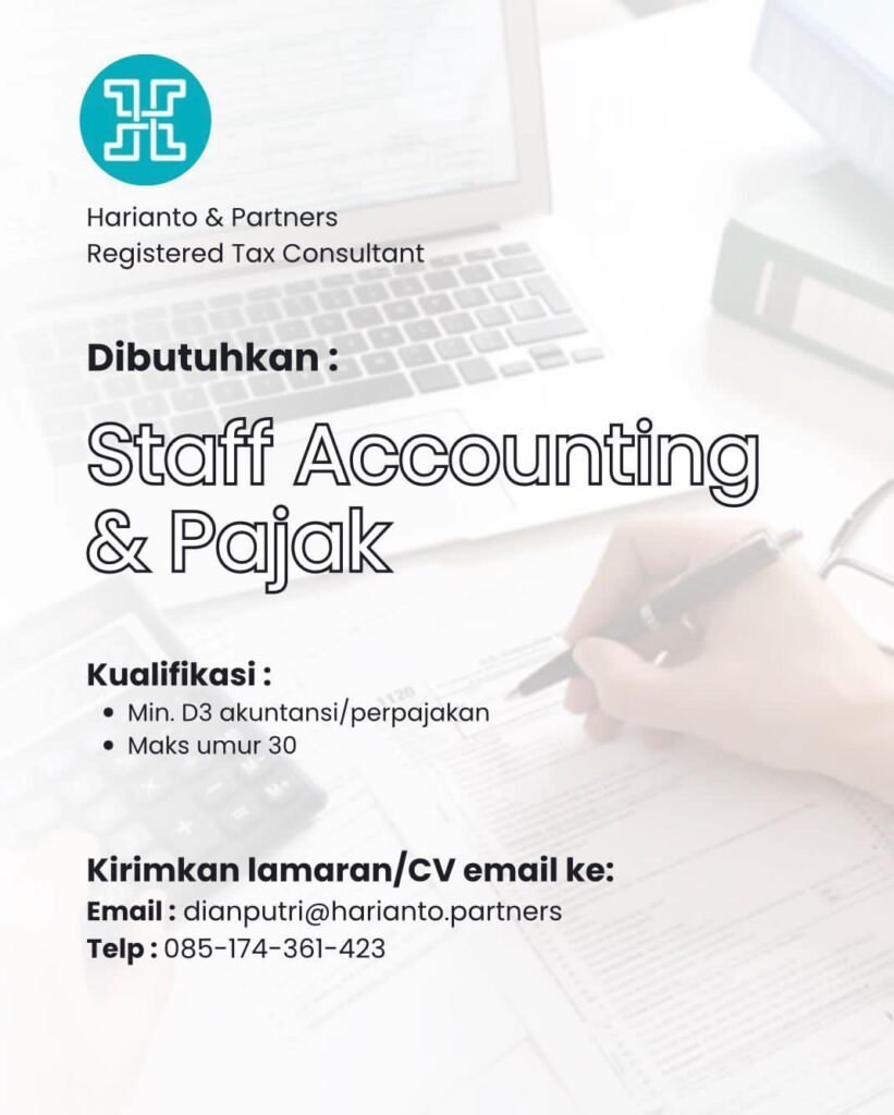 Lowongan Pekerjaan Staff Accounting & Pajak di Harianto & Partners, Denpasar, Bali