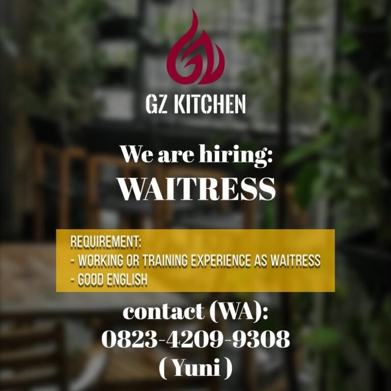 Lowongan Pekerjaan Waitress di GZ Kitchen