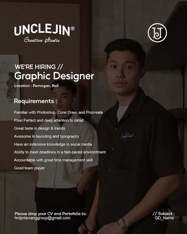 Lowongan Pekerjaan Graphic Designer di UNCLEJIN Creative Studio Pemogan