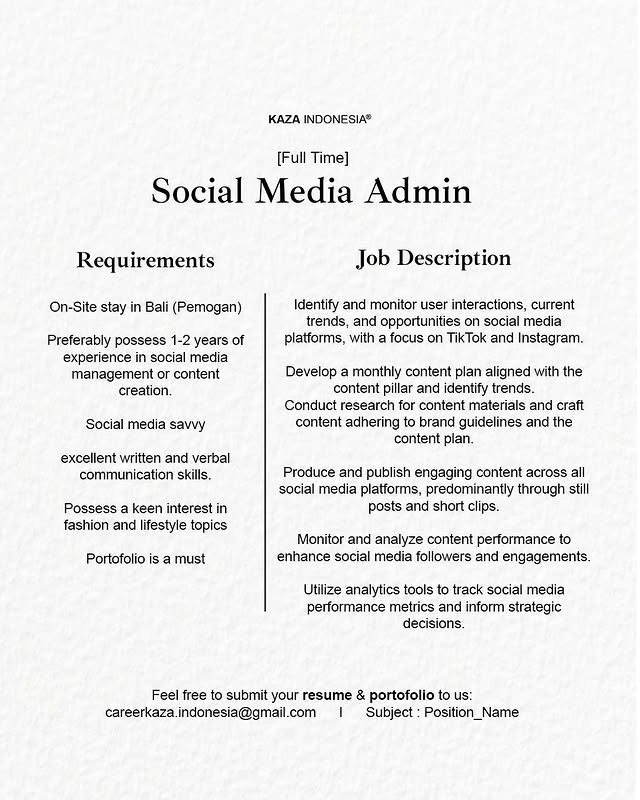 Lowongan Pekerjaan Retail Assistant di Seaside Stories Canggu