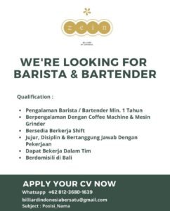 Lowongan Pekerjaan di Billiard by Carabao Bali