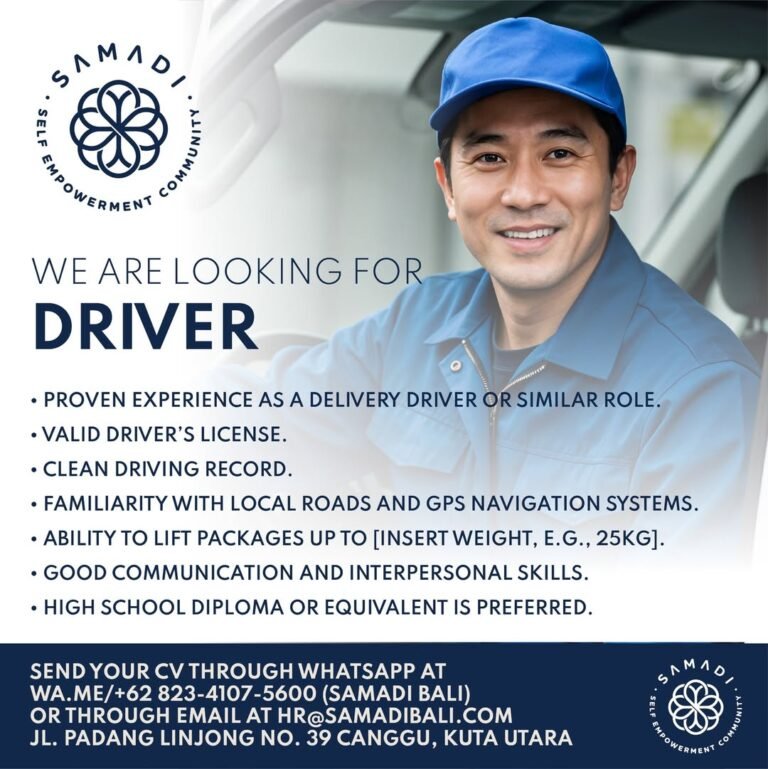 Lowongan Pekerjaan Driver di Samadi Empowerment Community Canggu