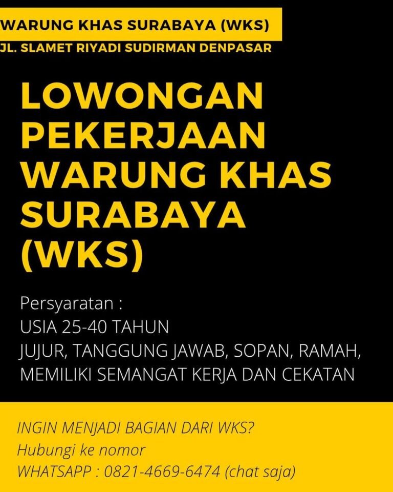 Lowongan Pekerjaan di Warung Khas Surabaya (WKS) Denpasar