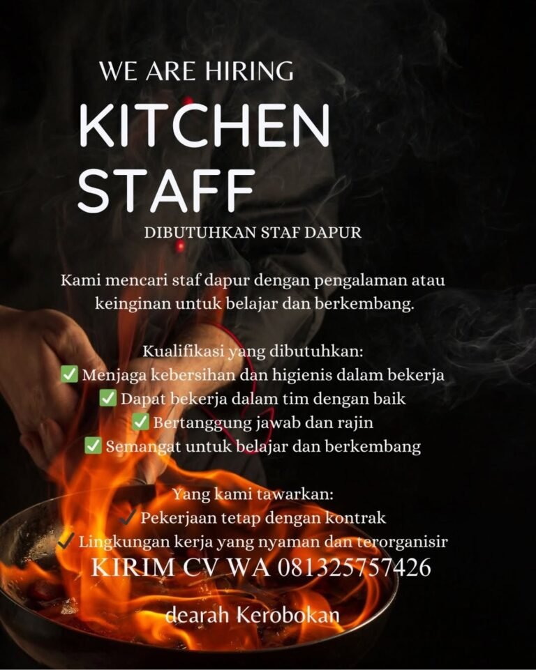 Lowongan Pekerjaan Kitchen Staff di Kerobokan