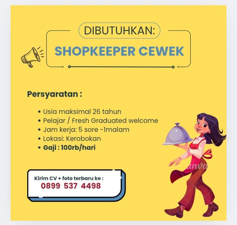 Lowongan Pekerjaan Shopkeeper di Kerobokan