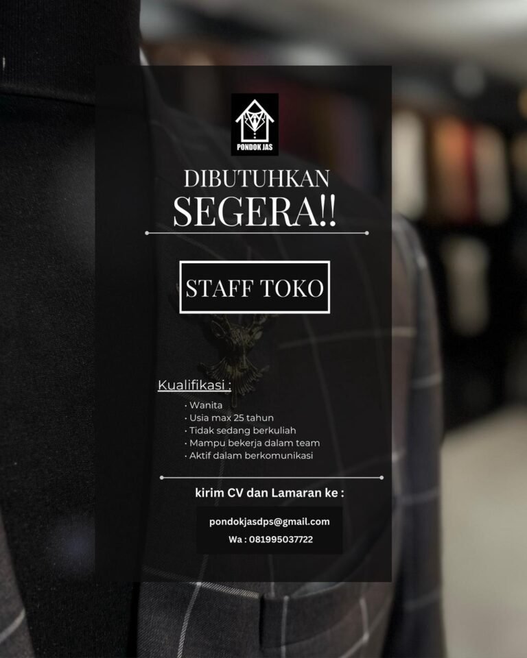 Lowongan Pekerjaan Staff Toko di Pondok Jas
