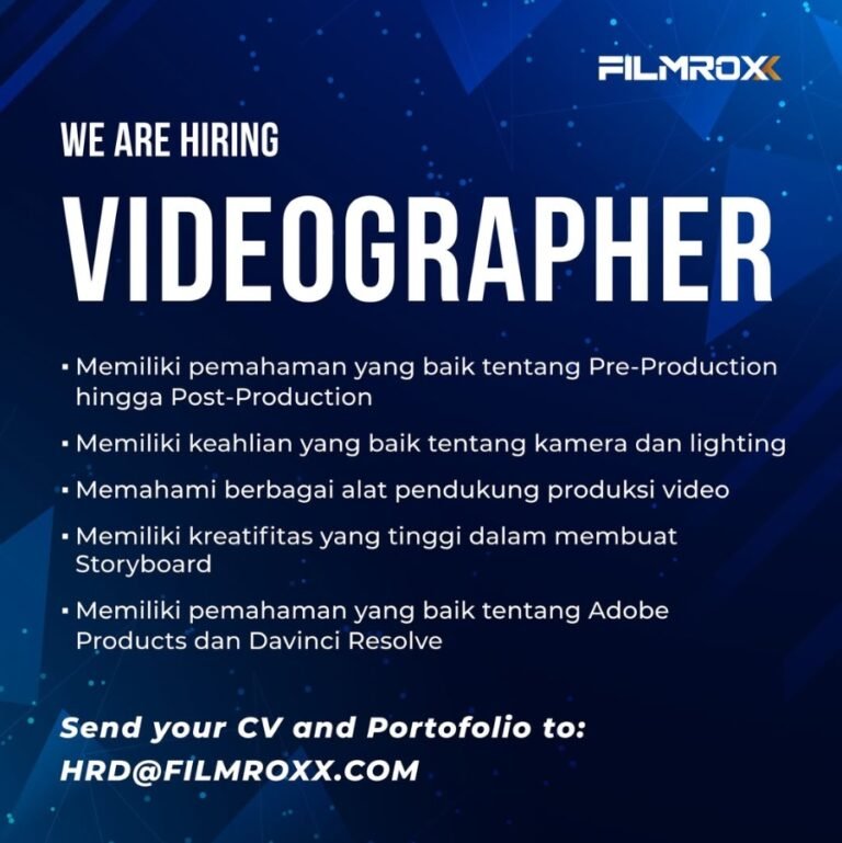 Lowongan Pekerjaan Videographer di FILMROX, Bali