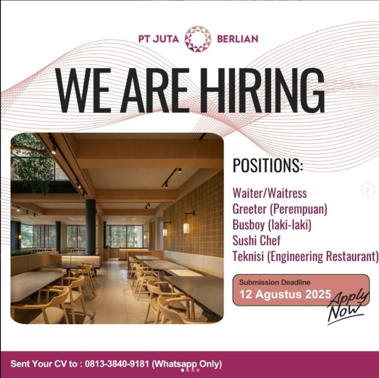 Lowongan Pekerjaan di PT Juta Berlian