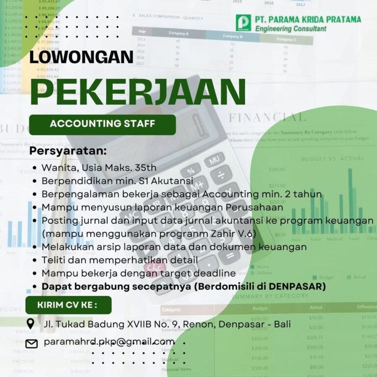 Lowongan Pekerjaan Accounting Staff di Denpasar