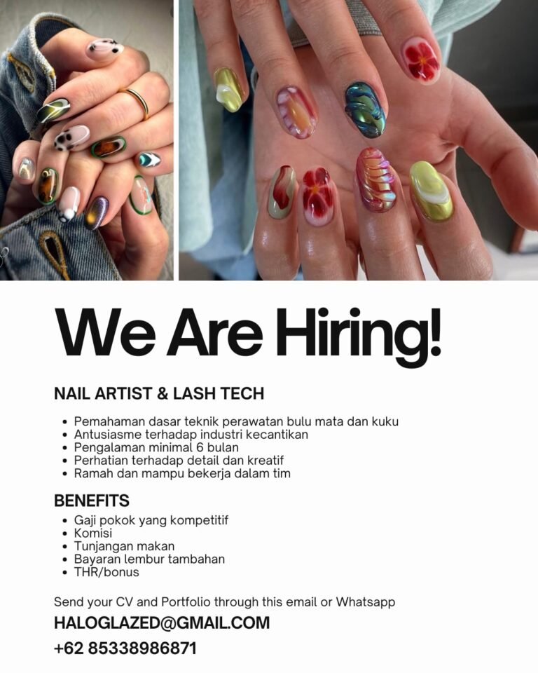 Lowongan Pekerjaan Nail Artist & Lash Tech di Halo Glazed Bali