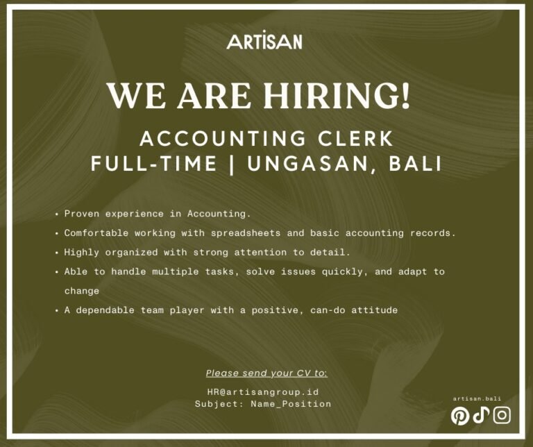 Lowongan Pekerjaan di Artisan Group (Ungasan, Uluwatu, Pererenan)