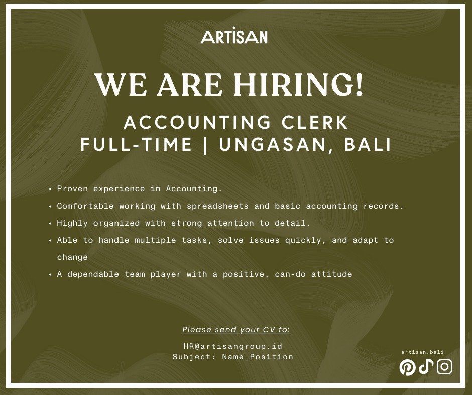 Lowongan Pekerjaan di Artisan Group (Ungasan, Uluwatu, Pererenan)