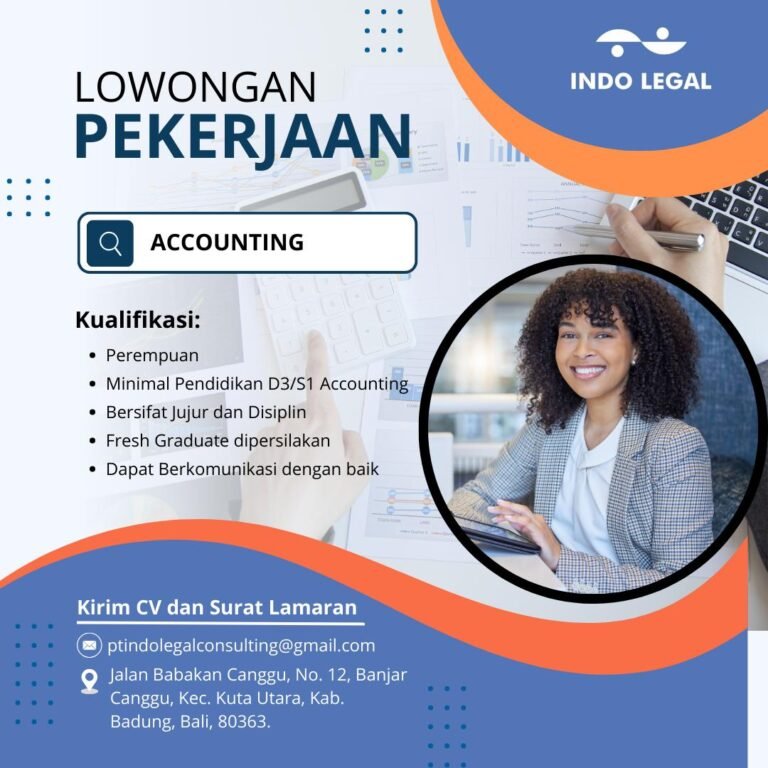Lowongan Pekerjaan Accounting di Indo Legal Canggu