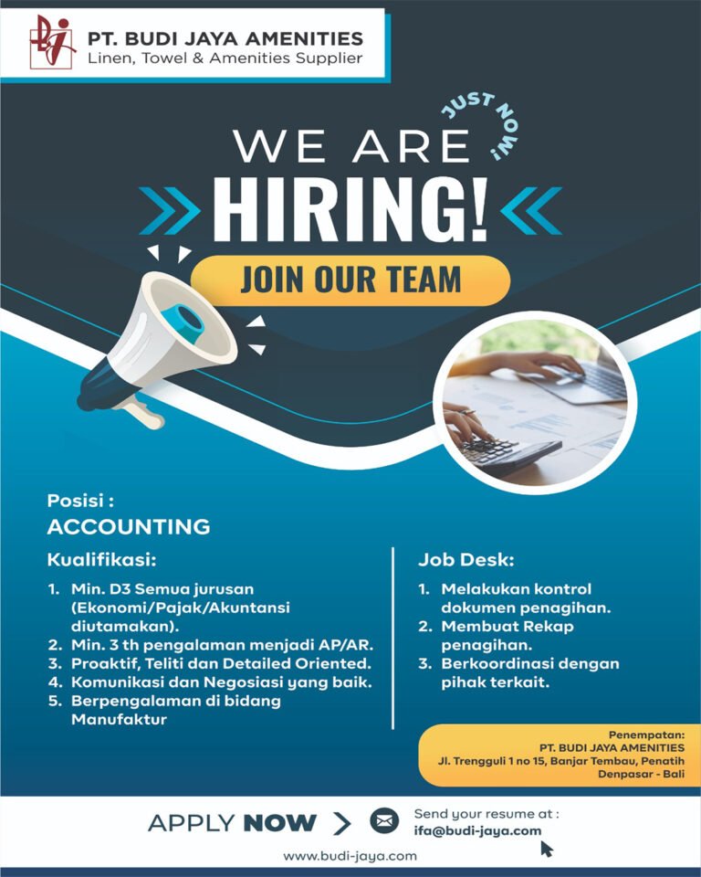 Lowongan Pekerjaan Accounting di Casa Annie Denpasar