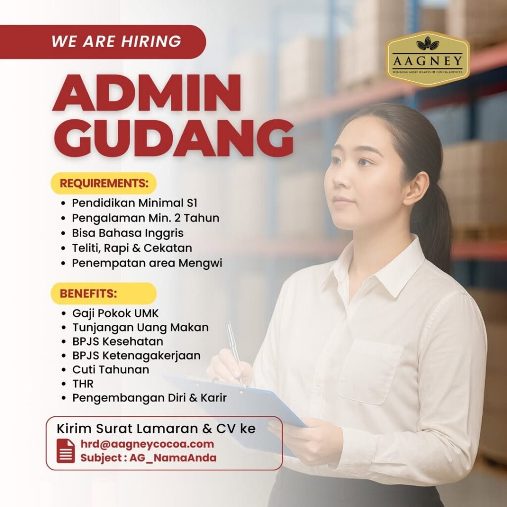 Lowongan Pekerjaan Admin Gudang di AAGNEY Mengwi