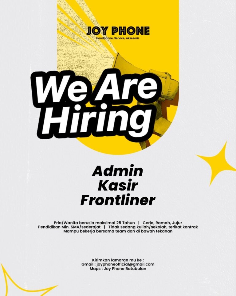 Lowongan Pekerjaan Admin Kasir Frontliner di Joy Phone Batubulan