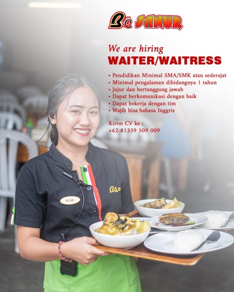 Lowongan Pekerjaan Waiter/Waitress & Cook di BO SANUR