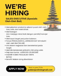 Lowongan Pekerjaan Content Creator, Sales, & Personal Assistant di Bali