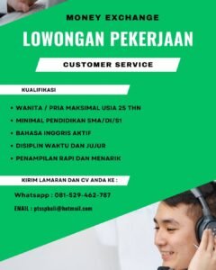 Lowongan Pekerjaan Administrasi & Customer Service di PT. SSP Bali Denpasar