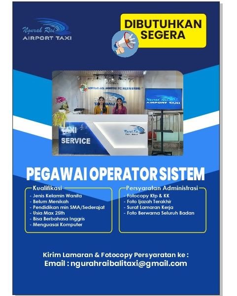 Lowongan Pekerjaan Operator & Driver di Ngurah Rai Airport Taxi