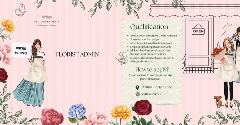Lowongan Pekerjaan Florist Admin di Alluna Florist