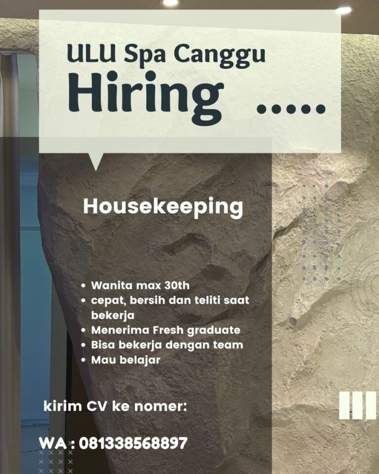 Lowongan Pekerjaan Housekeeping di ULU Spa Canggu