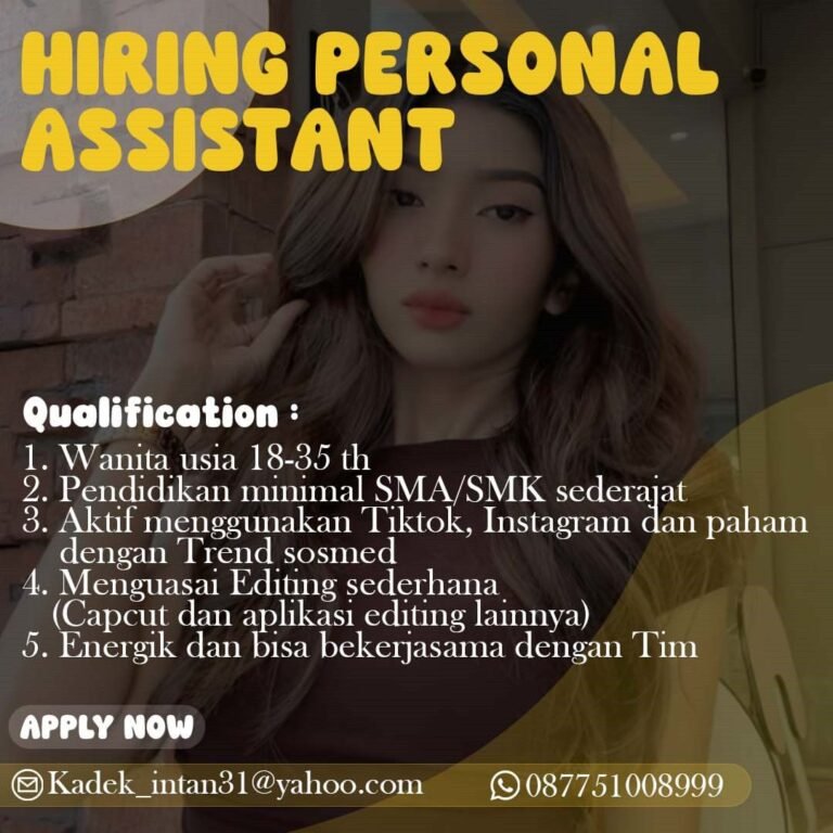 Lowongan Pekerjaan Personal Assistant