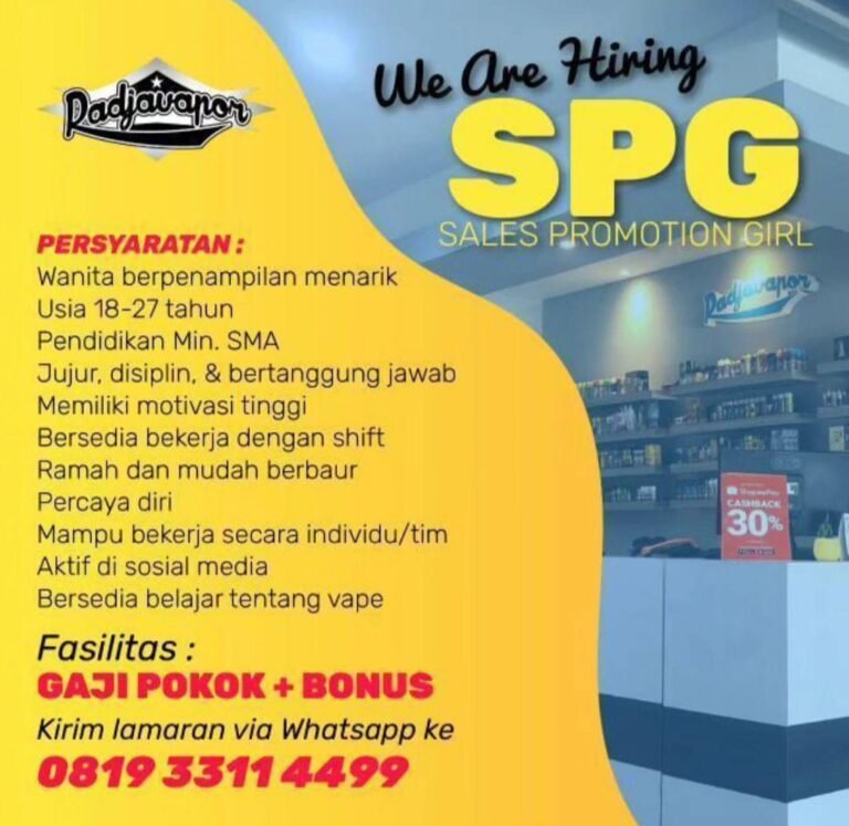 Lowongan Pekerjaan SPG di Padjavapor