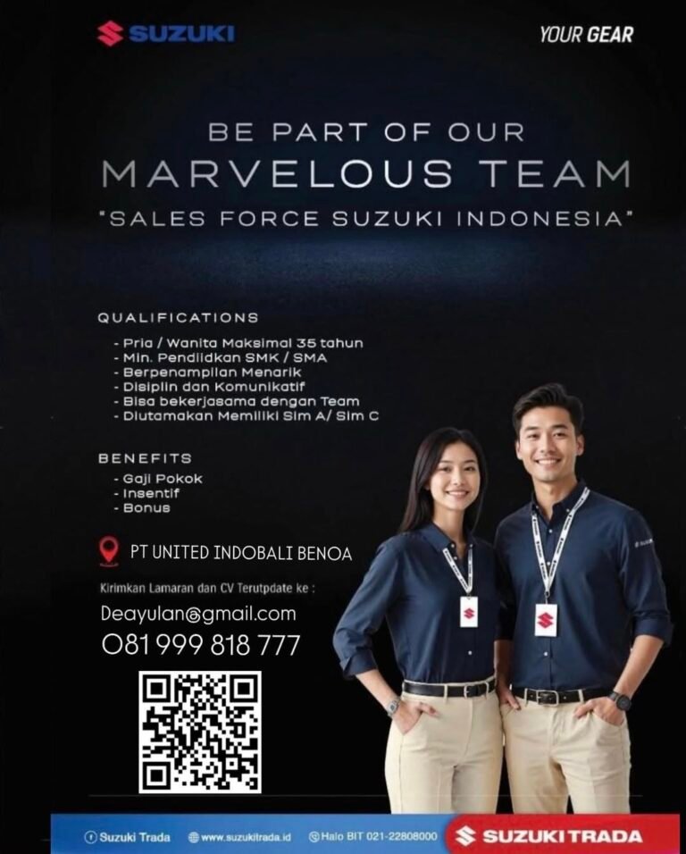 Lowongan Pekerjaan Sales Force di Suzuki Trada Benoa