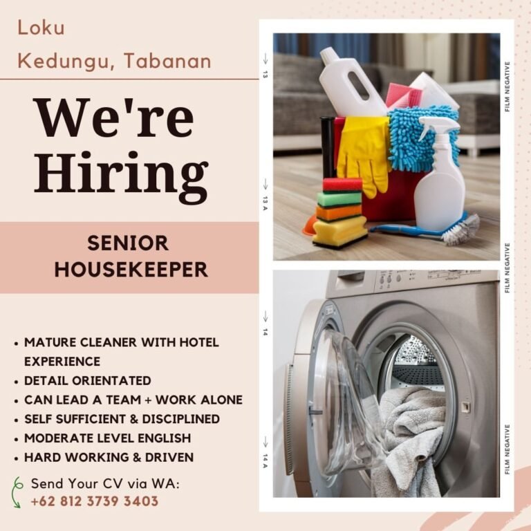Lowongan Pekerjaan Senior Housekeeper di Loku Kedungu