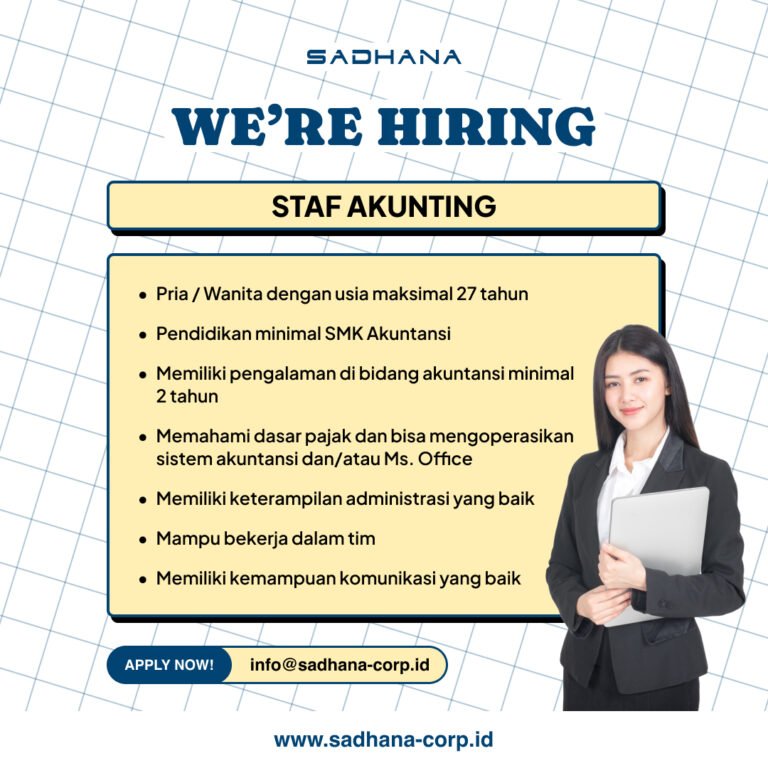 Lowongan Pekerjaan Staf Akunting di Sadhana Bali