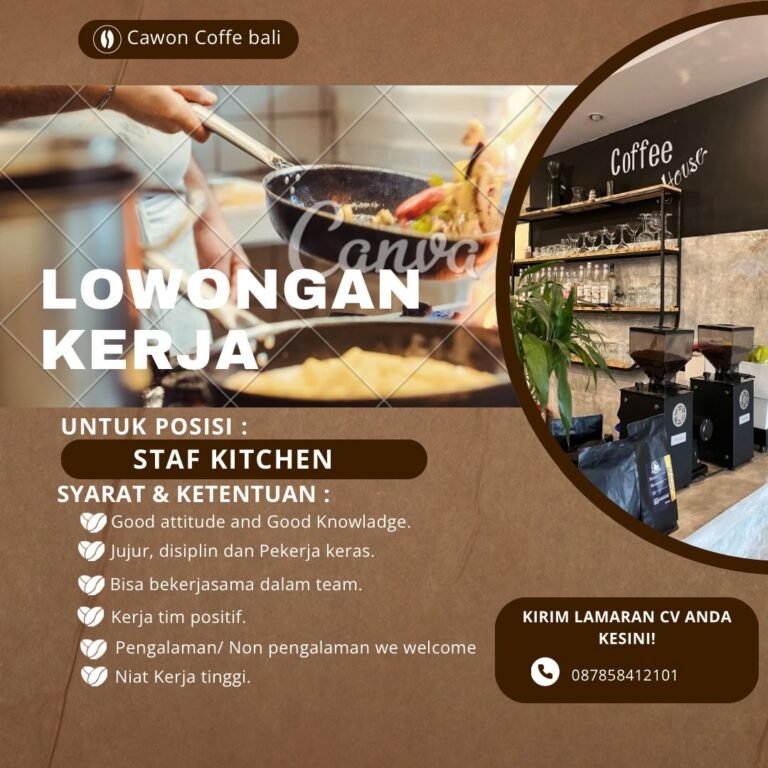 Lowongan Pekerjaan Staf Kitchen di Cawon Coffee Bali