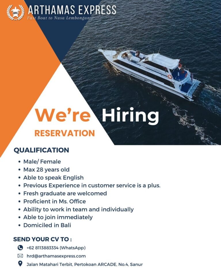 Lowongan Pekerjaan Reservation di Arthamas Express Sanur