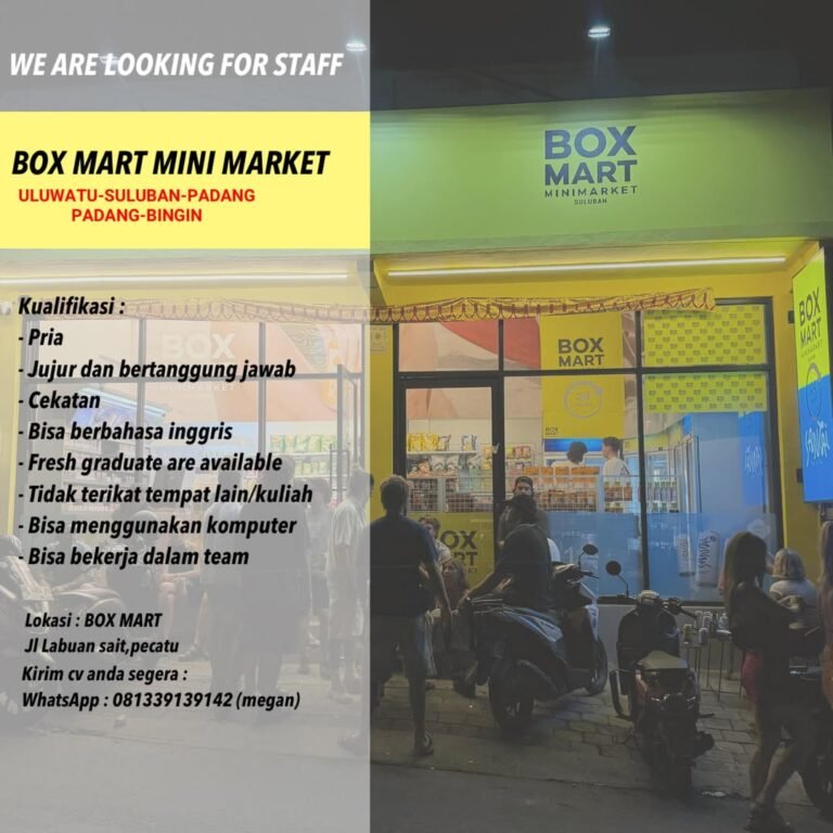 Lowongan Pekerjaan Staff di Box Mart Pecatu
