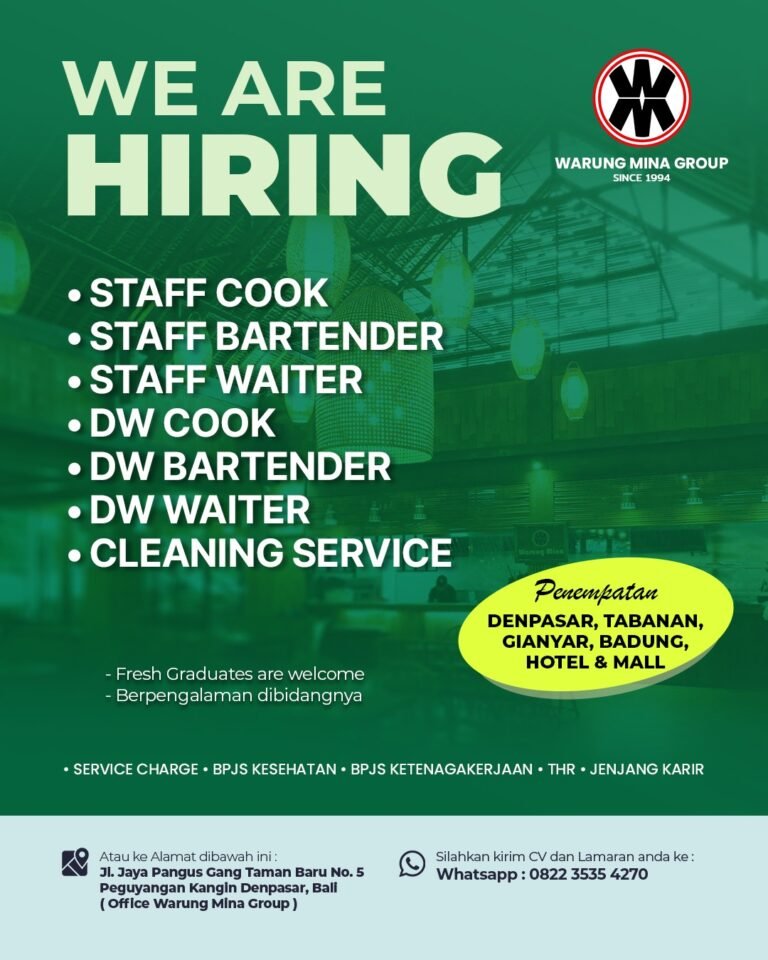 Lowongan Pekerjaan di Warung Mina Group Bali