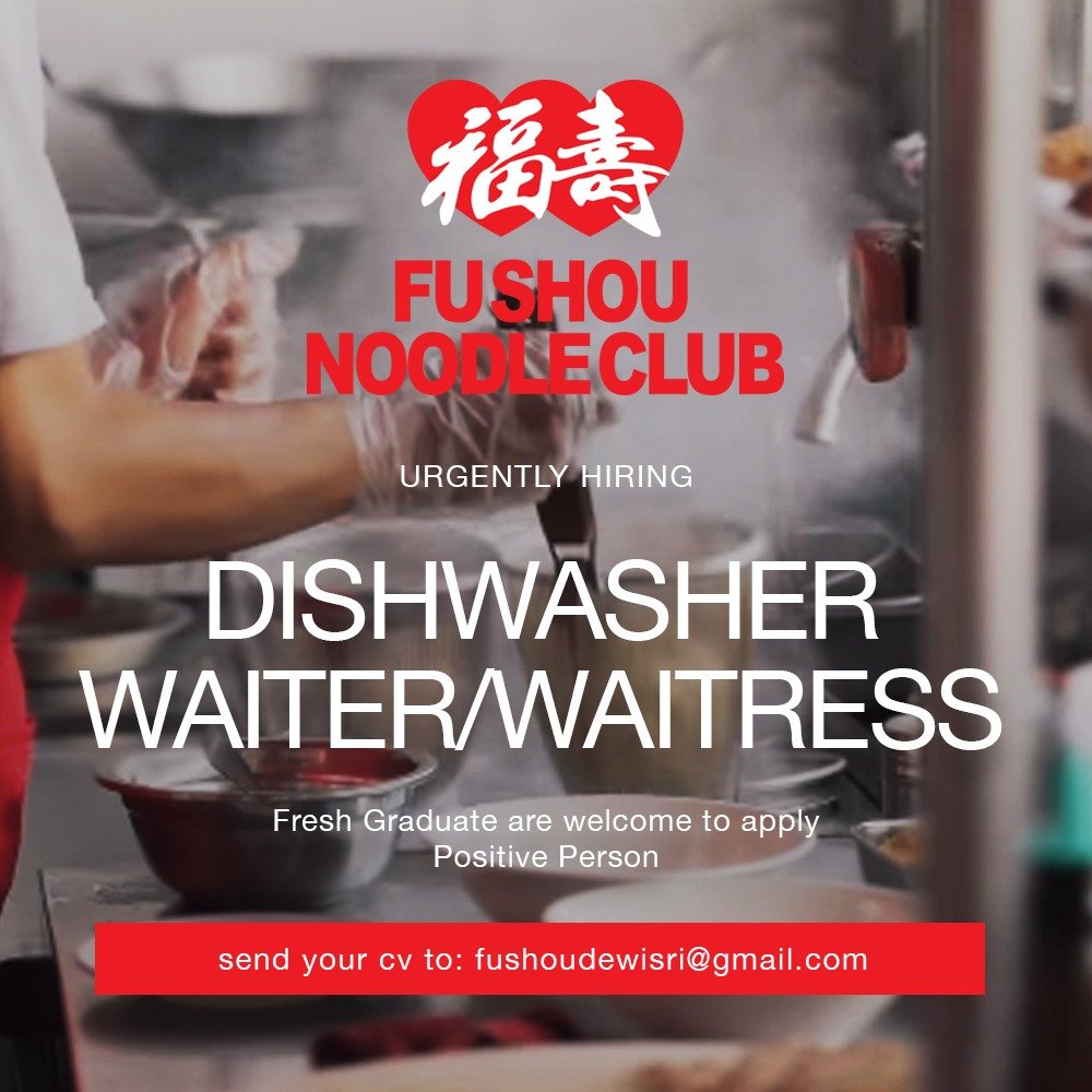Lowongan Pekerjaan di Fushou Noodle Club