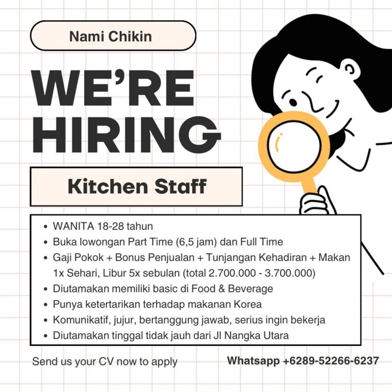 Lowongan Pekerjaan Kitchen Staff di Nami Chikin Denpasar