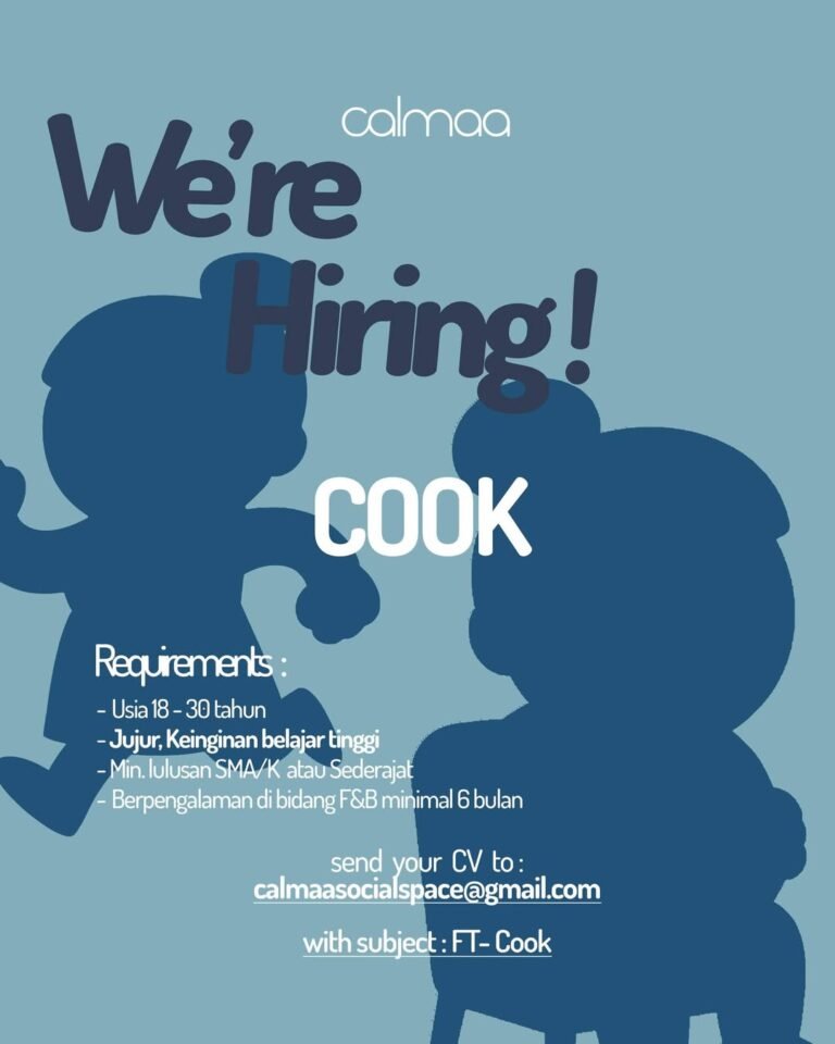 Lowongan Pekerjaan Cook di Calmaa