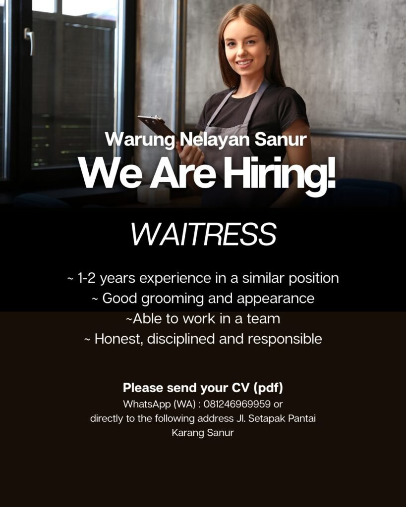 Lowongan Pekerjaan Waitress di Warung Nelayan Sanur