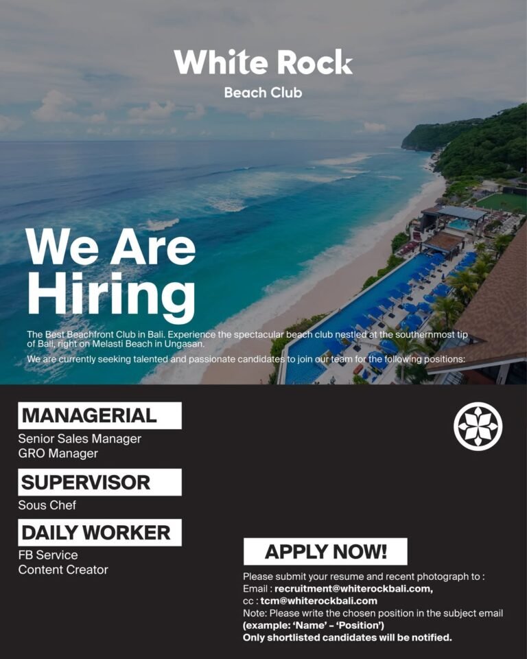 Lowongan Pekerjaan di White Rock Beach Club Bali