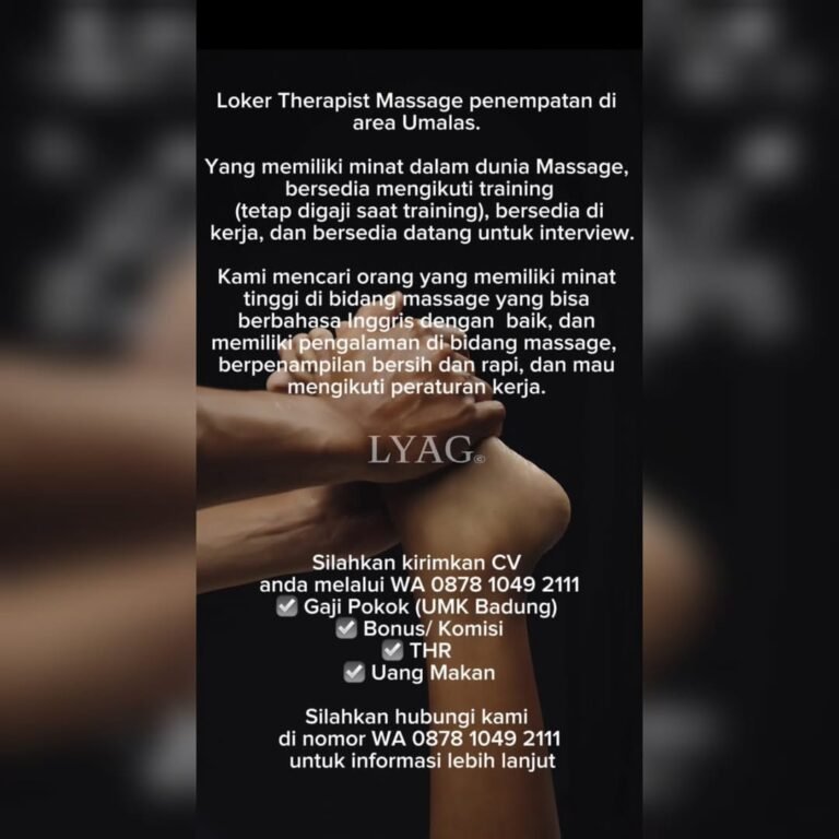 Lowongan Pekerjaan Therapist Massage di Umalas